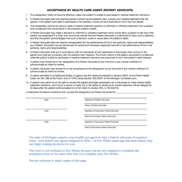 MI Advocate Acceptance