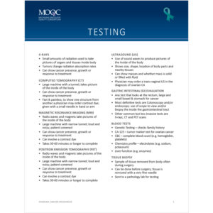 Ovarian Cancer Testing Flyer
