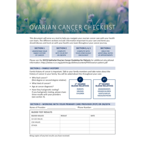 Ovarian Cancer Checklist for Patients