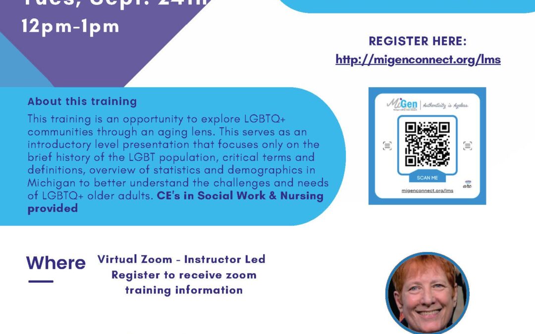 LGBTQ+ Older Adults: Held September 13th and 24th, 2024