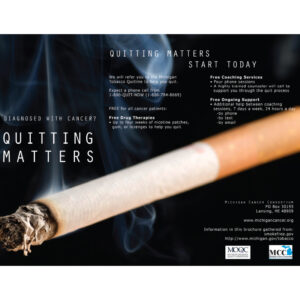 Quitting matters…. Patient with Cancer Pamphlet