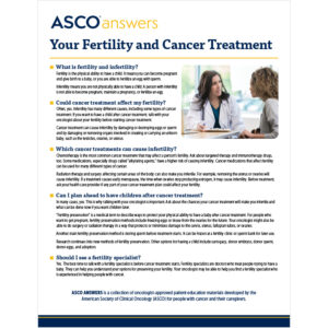 Your Fertility and Cancer Treatment