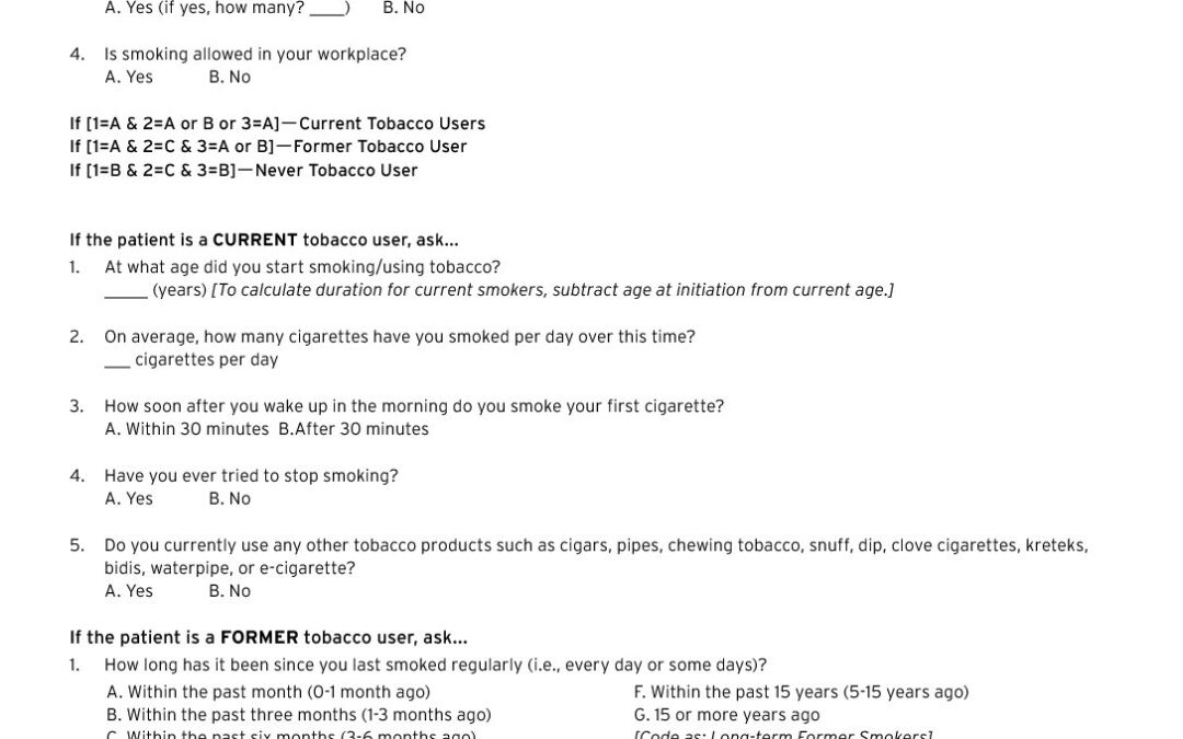 ASCO_Assessment of Tobacco Use History